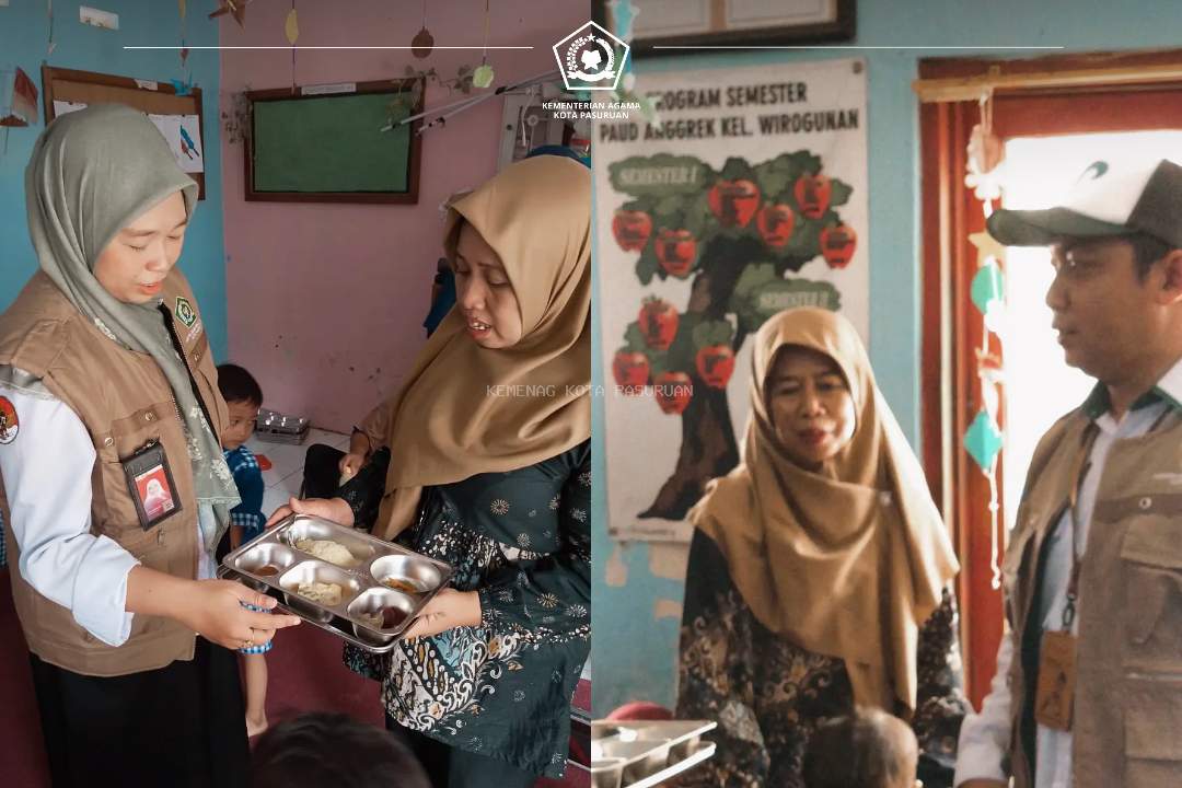 Tinjau MBG, Kemenag Dorong Gizi Halal di PAUD Anggrek Kelurahan Wirogunan