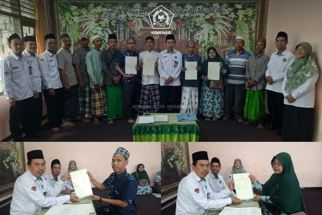 Optimalkan Pengelolaan Aset Umat, KUA Panggungrejo Gelar Pembinaan Nadzir dan Serahkan Sertifikat Wakaf 